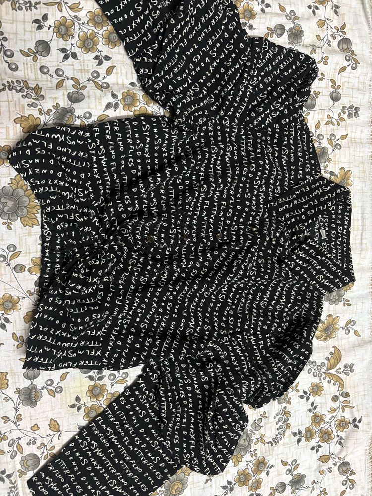 Black &amp; White Jumpsuit