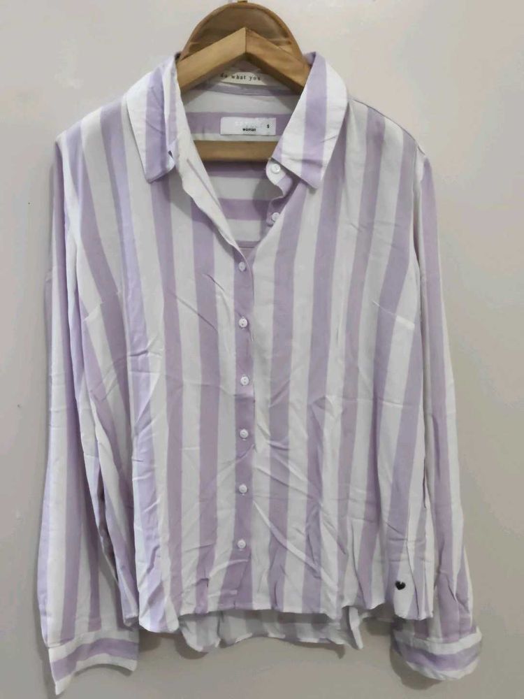 Striped Button-Up Top