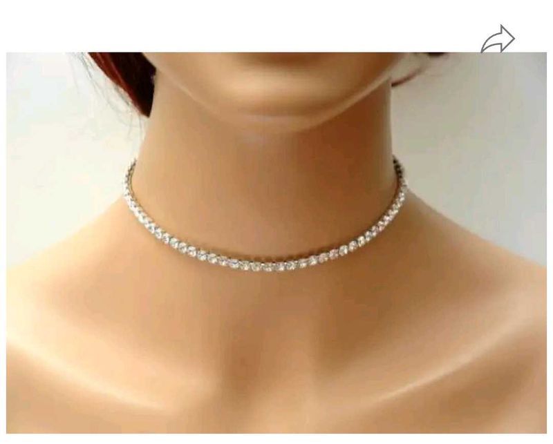 Unused Diomond Choker With Hair Pin