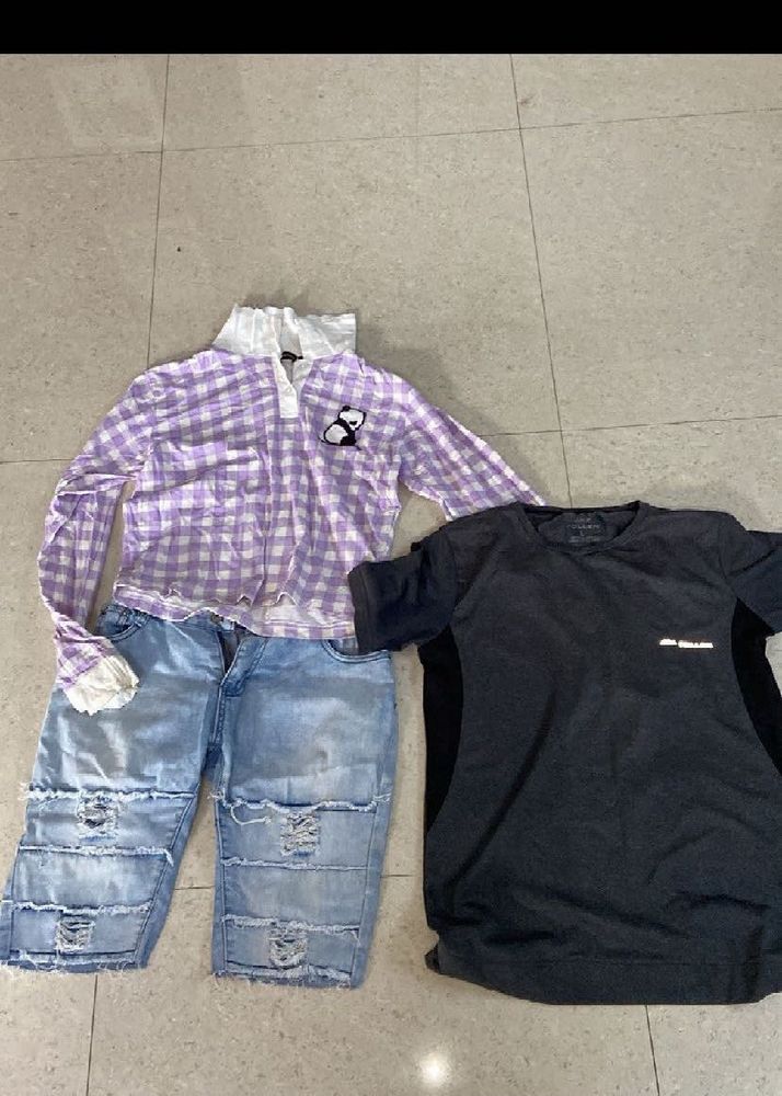 T-Shirts &amp; Denim Shorts