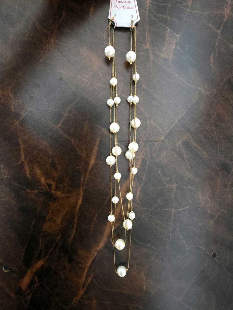 Pearl Necklace with Earrings