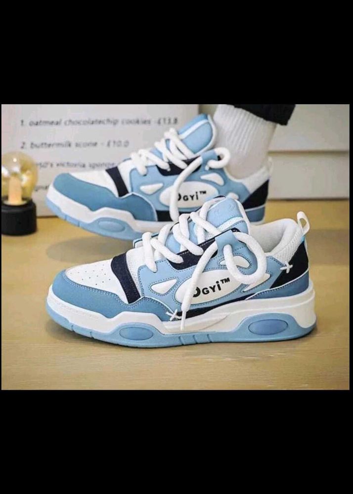 Stylish Blue &amp; White Sneakers