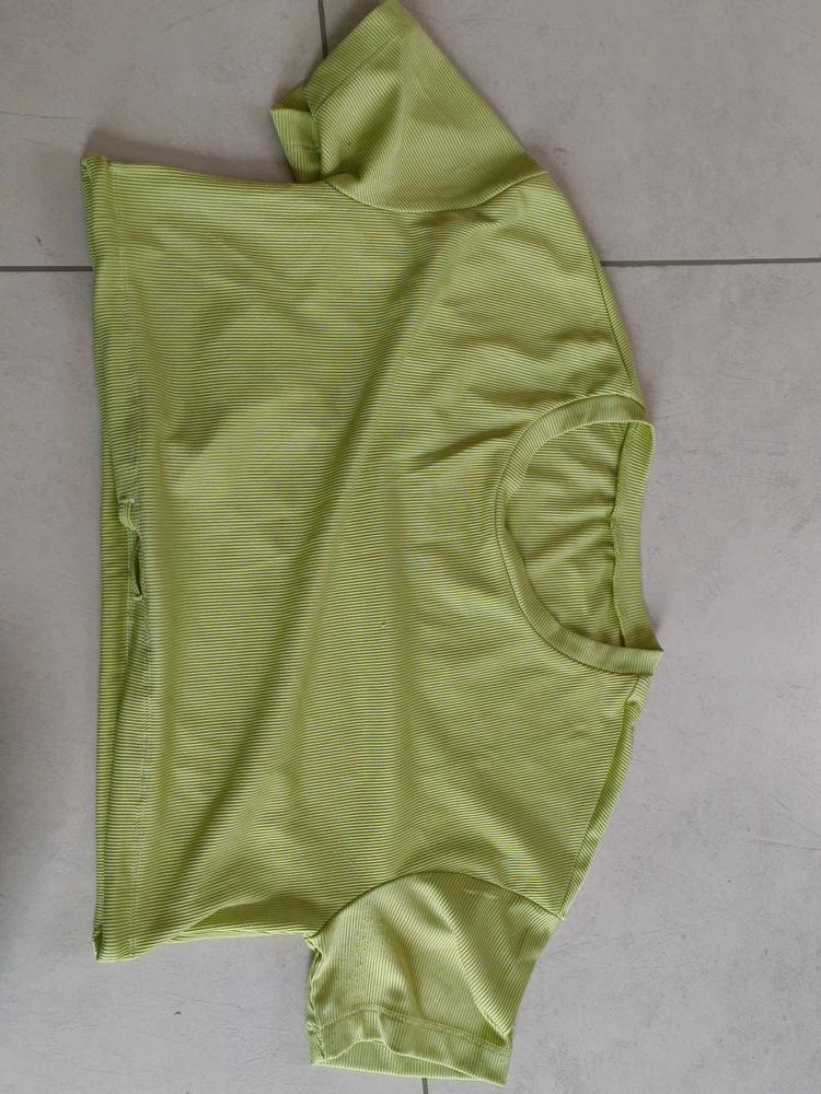 Chartreuse Striped Tee