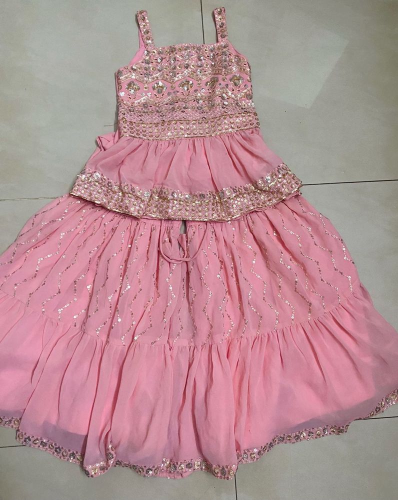 Kids Designer Top And Sharara Set (6-8)