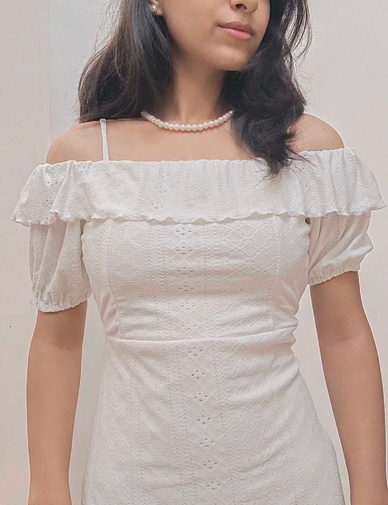 White Off-Shoulder Dress