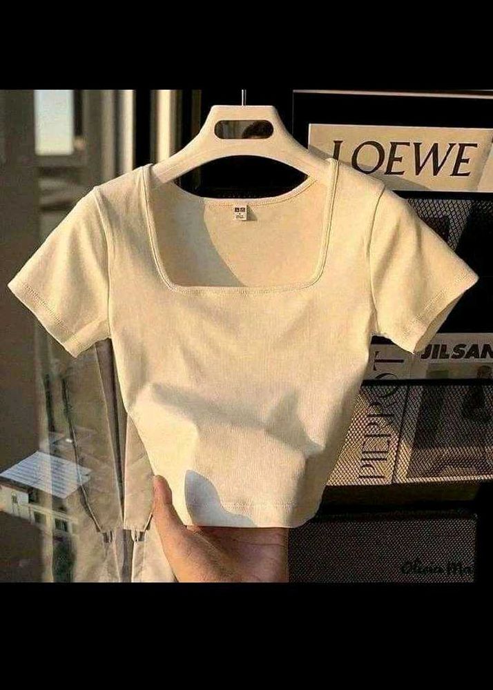 Square Neck Short Sleeve Top