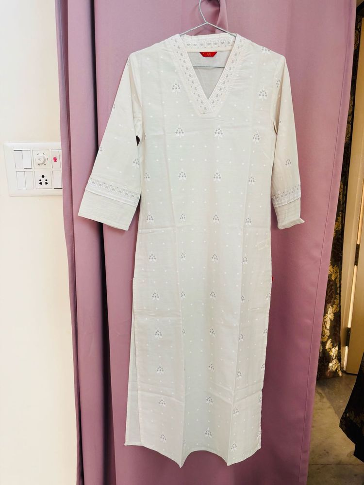 W Beige Kurta