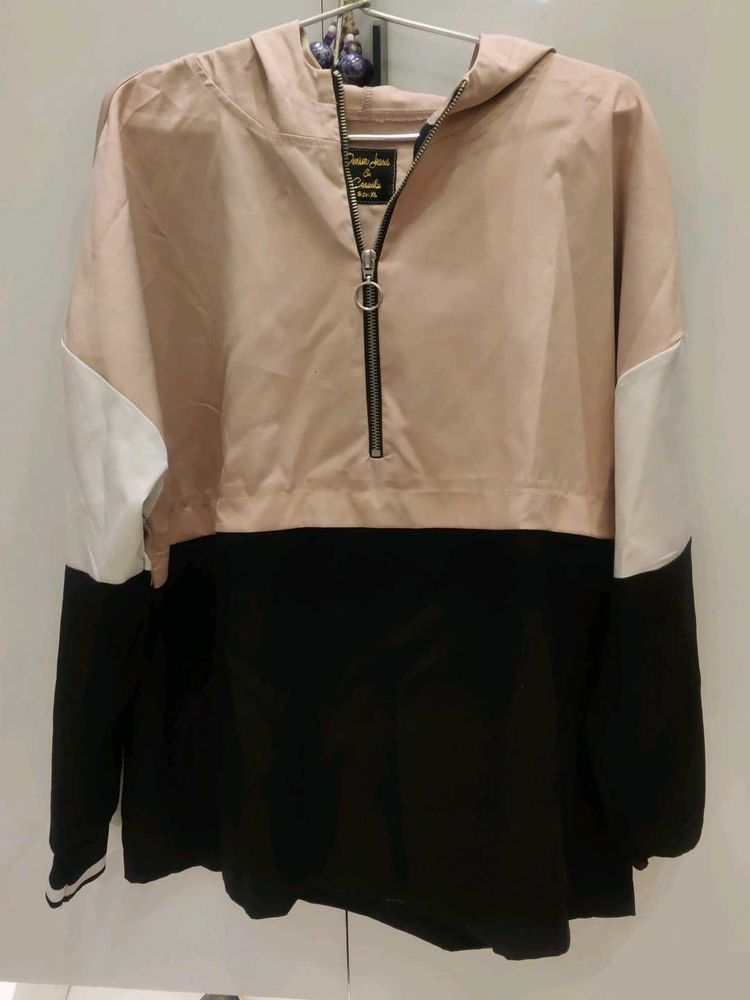 Color Block Hoodie Jacket