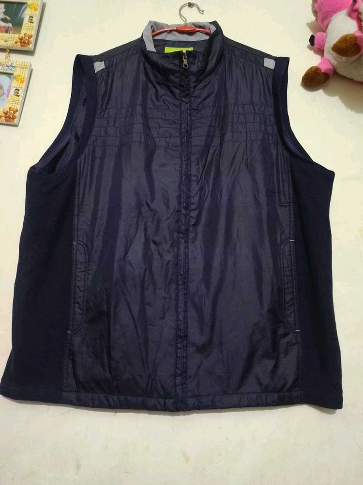 Sleeveless Navy Blue Jacket