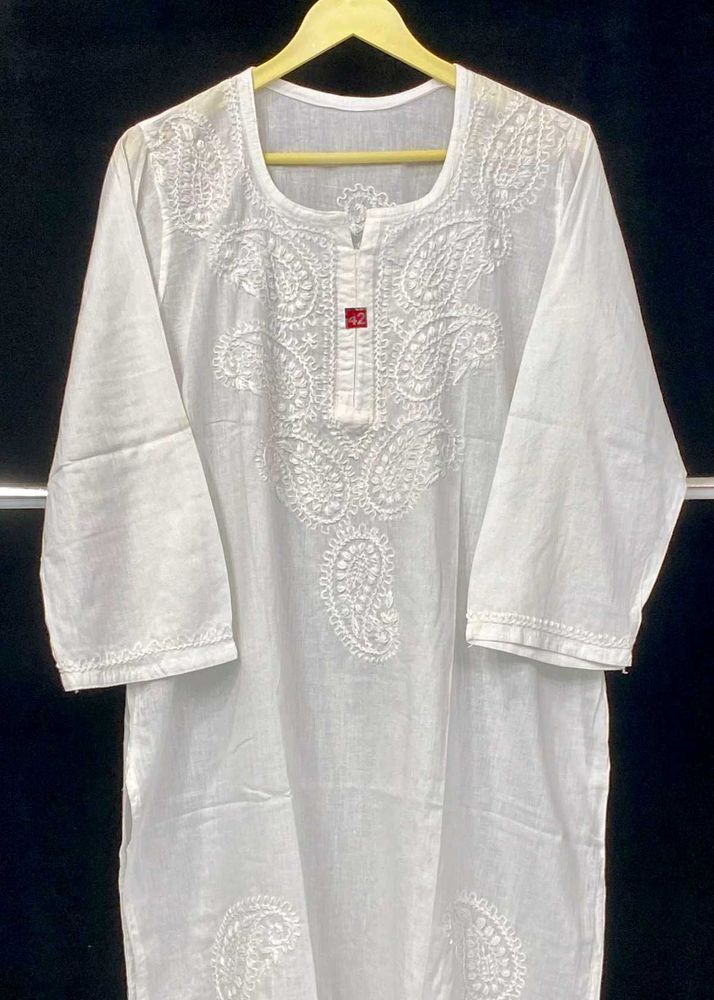 New White Short Kurti Top