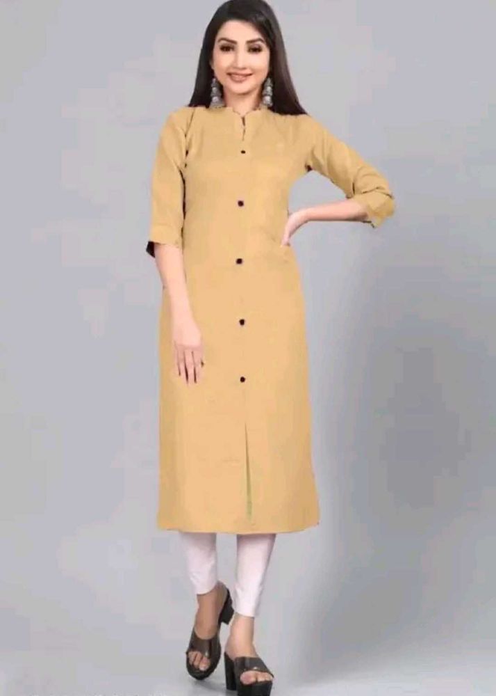 Beige Cotton Kurta