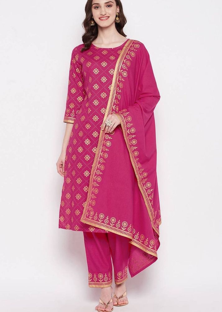 Rani Pink Kurta Set