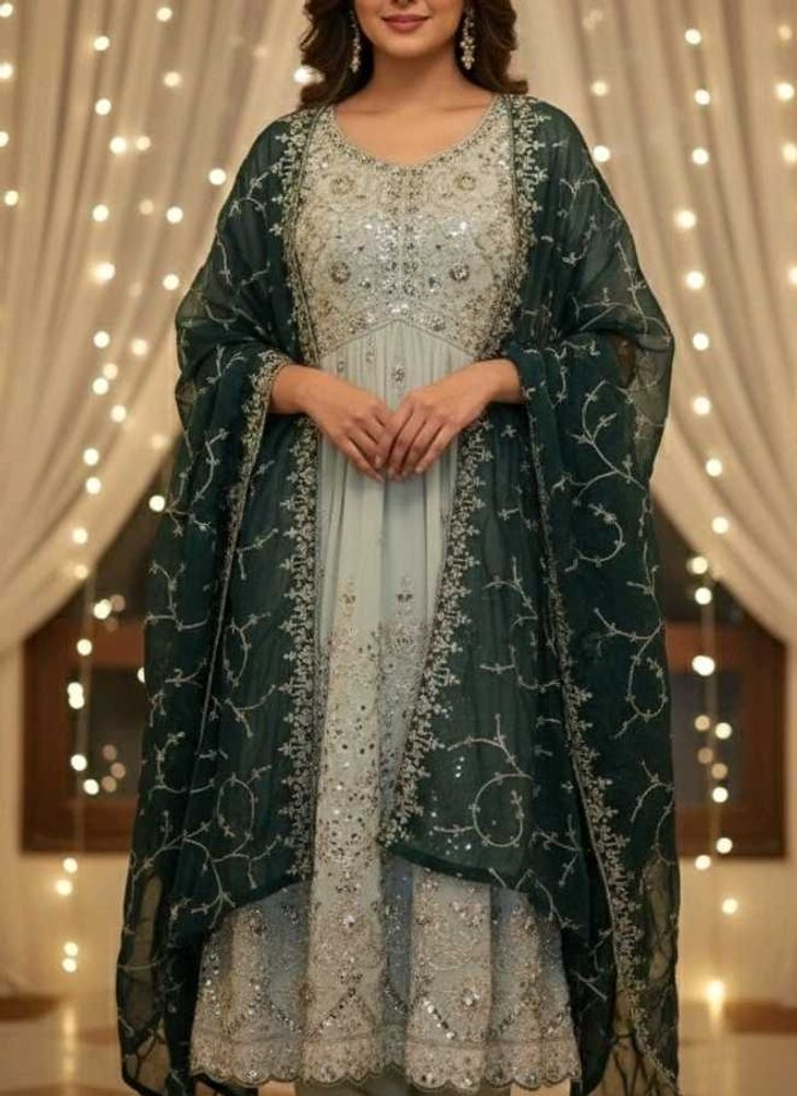 Pakistani style Long kurti sharara