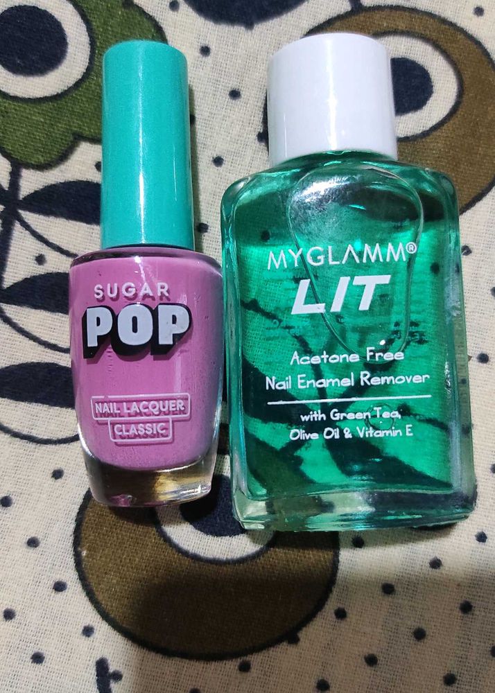 New  Combo Of Nail Paint Nd Remover