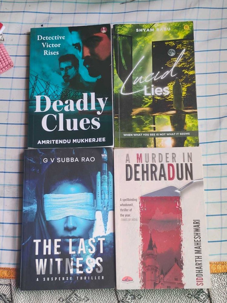 Thriller Fiction Novel book bundle- set of 4