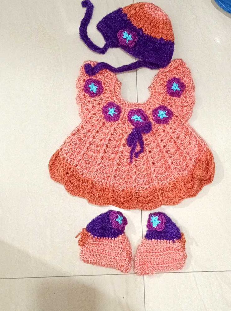Handmade Crochet Baby Outfit
