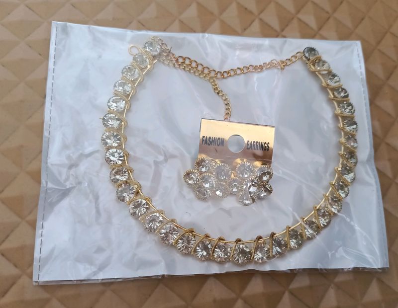 White Stone Necklace