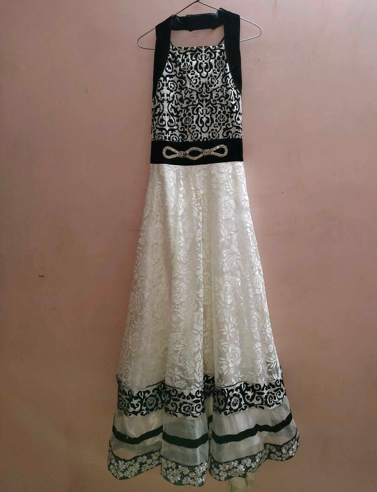 A Beautiful White Ethinic Gown