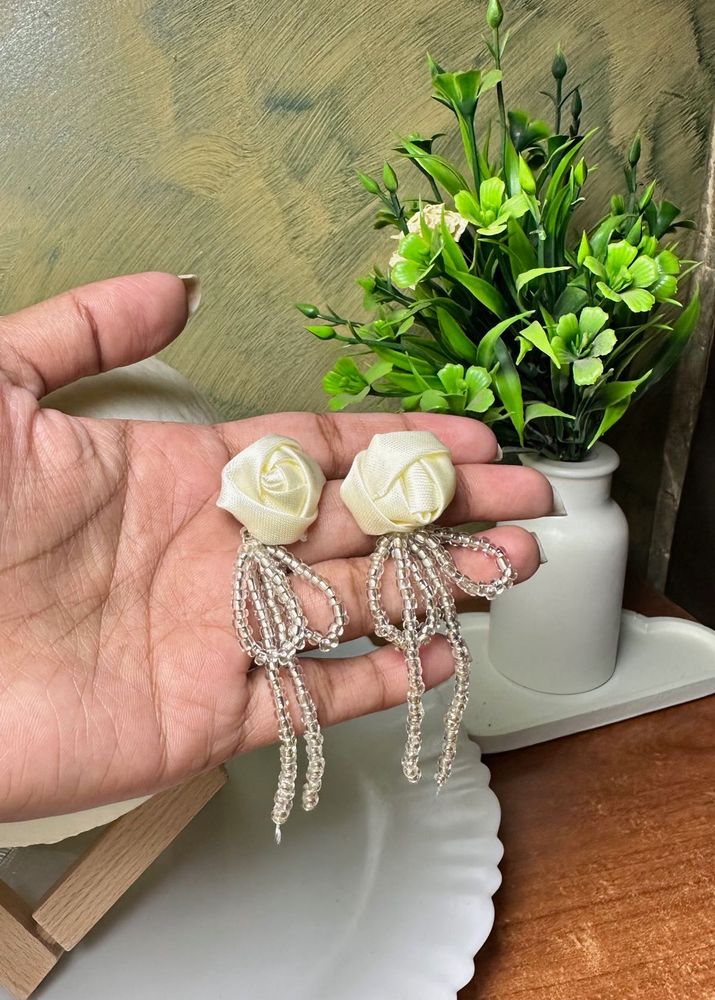 Elegant Rose Drop Earrings