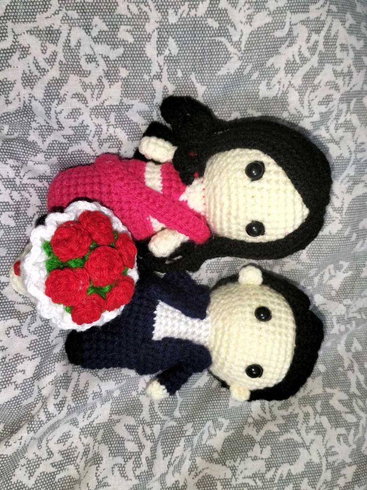 Crochet Wedding Couple Dolls