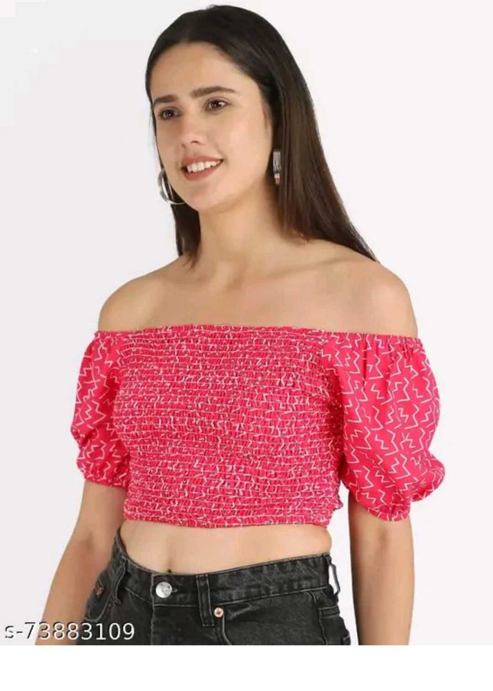 Pink Off-Shoulder Top