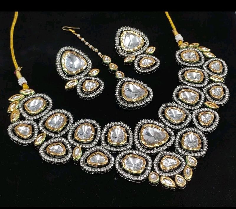 Beautiful Polki Kundan Semi Bridal Necklace