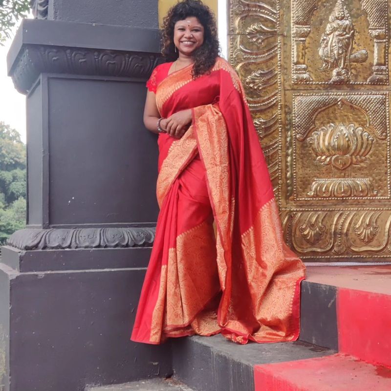 Elegant Red Silk Saree