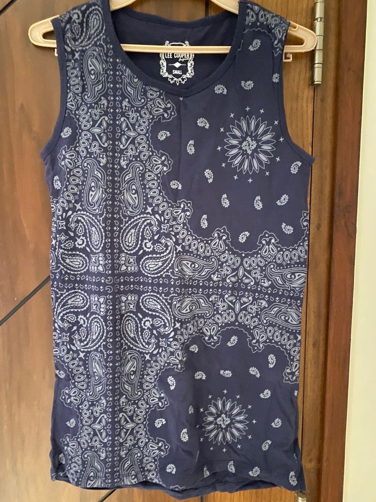 Navy Blue Sleeveless Top For Women