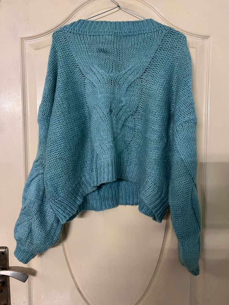 Blue Knit Sweater