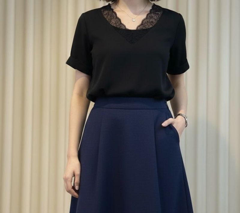 Elegant Black Top oversized style