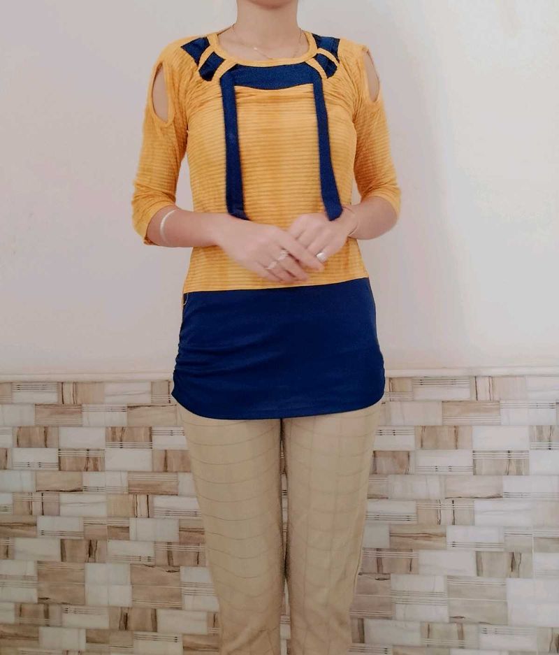 combo Stylish Cut Out Shoulder Top