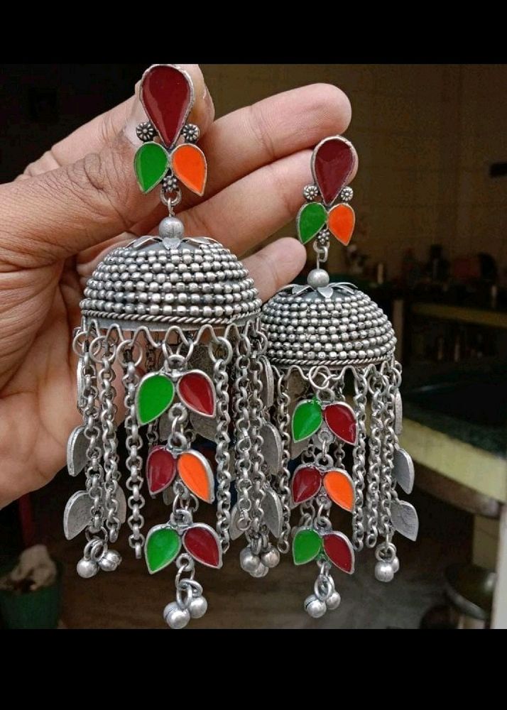 Big Oxidised Jhumka