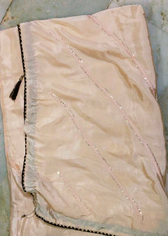 Saree  Brown Les Patti