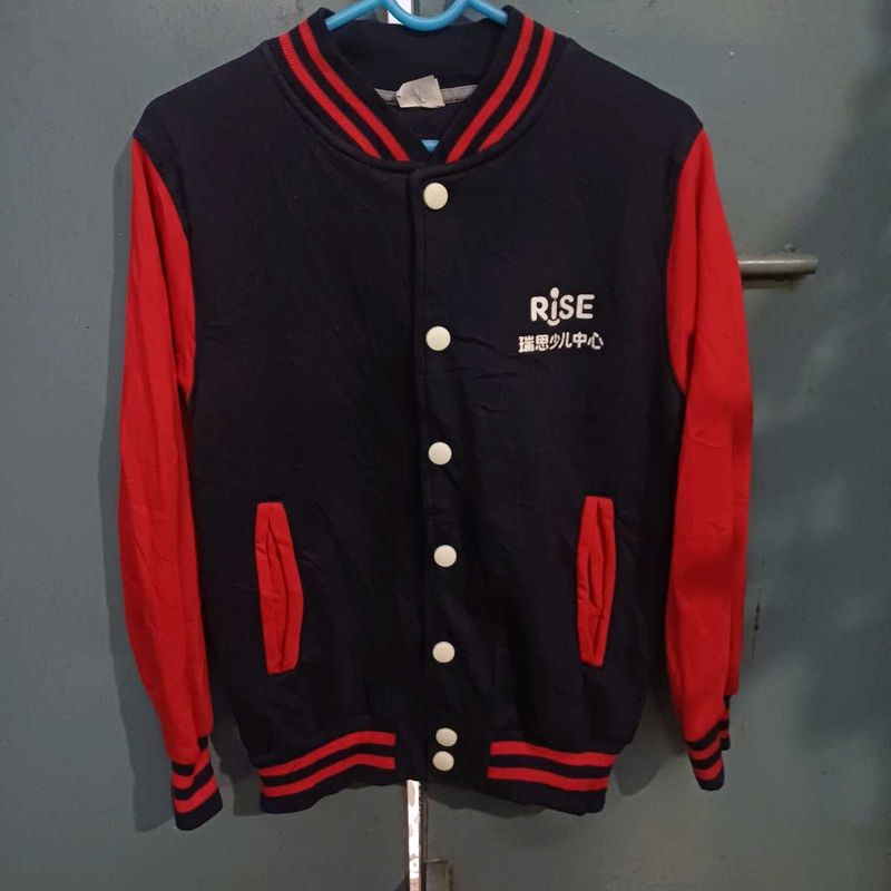 ❤️Rise Varsity Jacket - Red &amp; Navy
