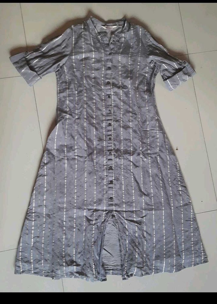 Womens A-line Gray Kurta