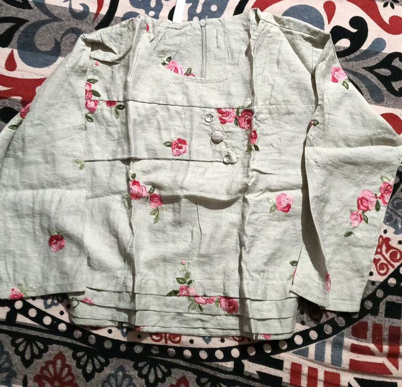 Floral Embroidered Top