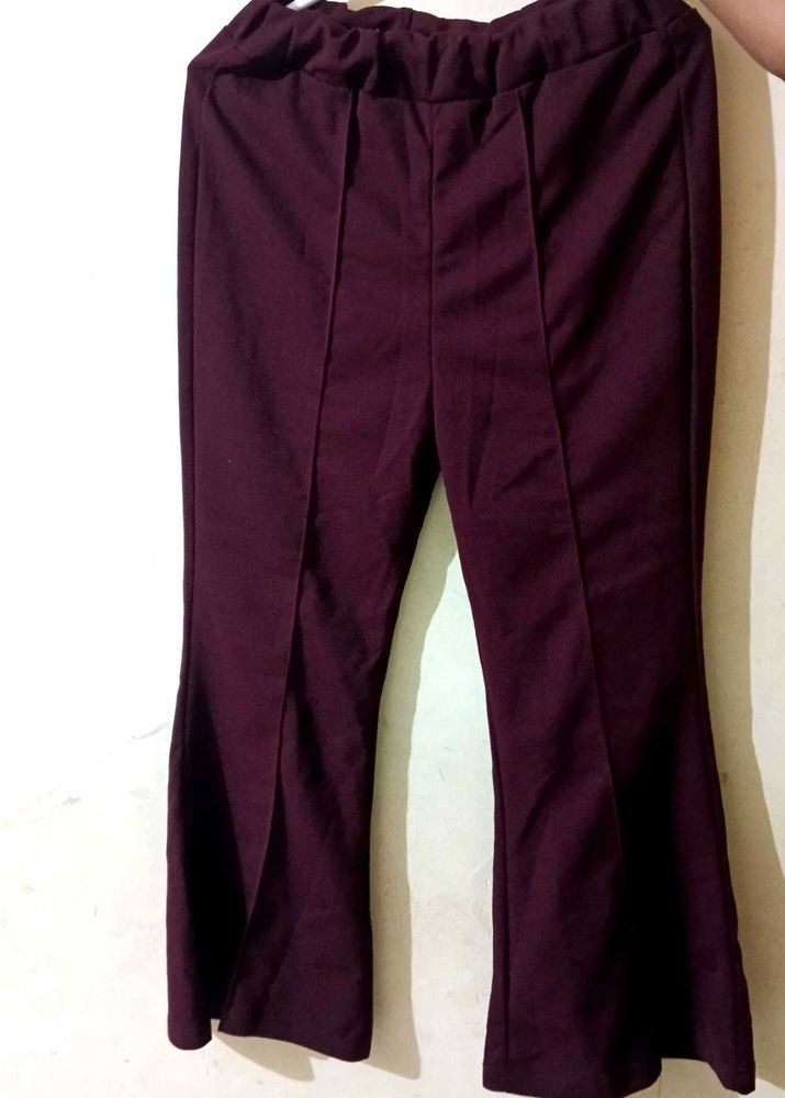 Maroon Flared Leggings