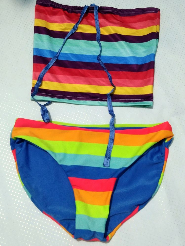 Swim Bikini Bottom And Bandaue Top