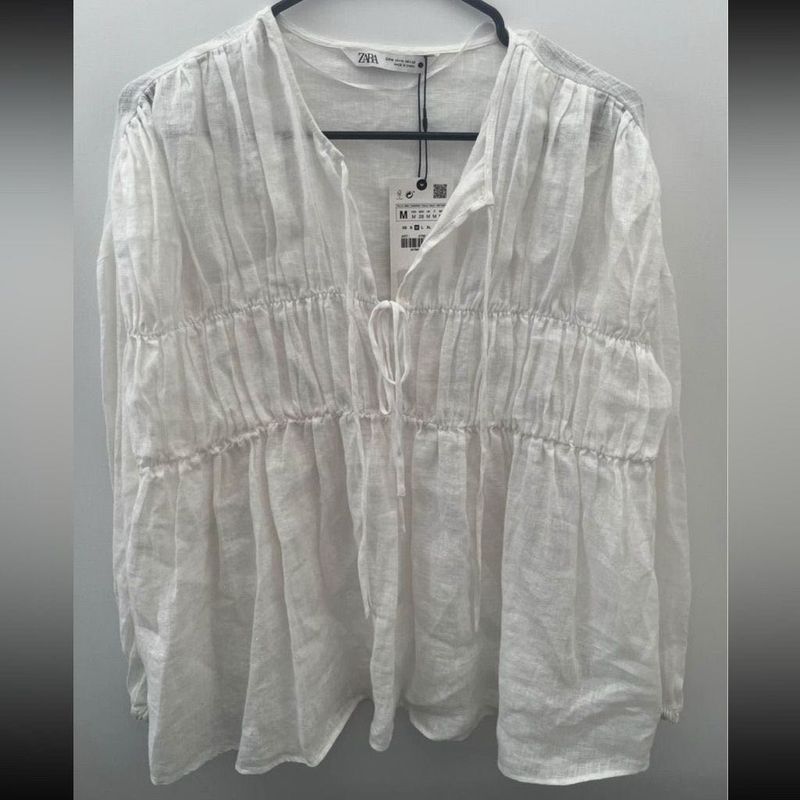 White Peasant Top