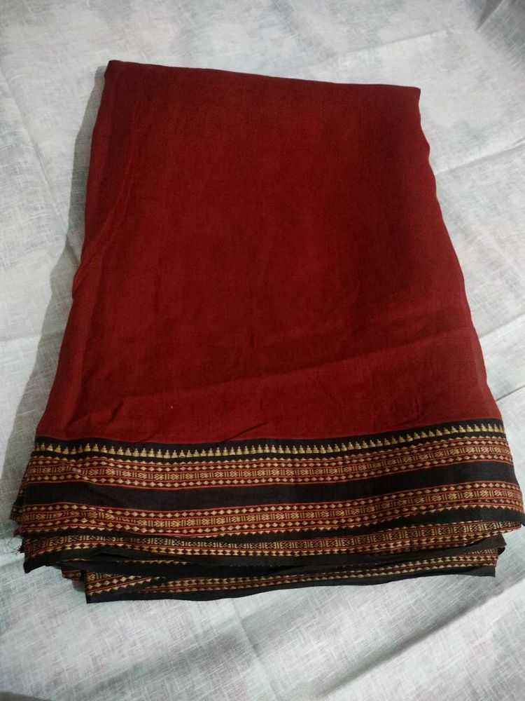 Elegant Maroon Saree