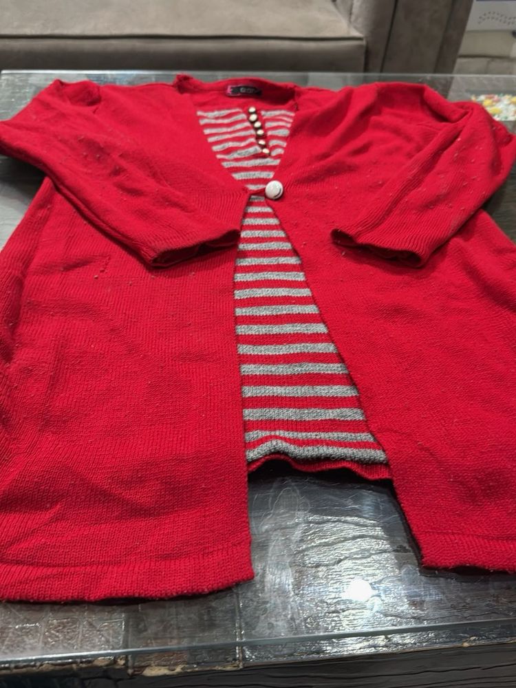 Wollen Red Top For Women
