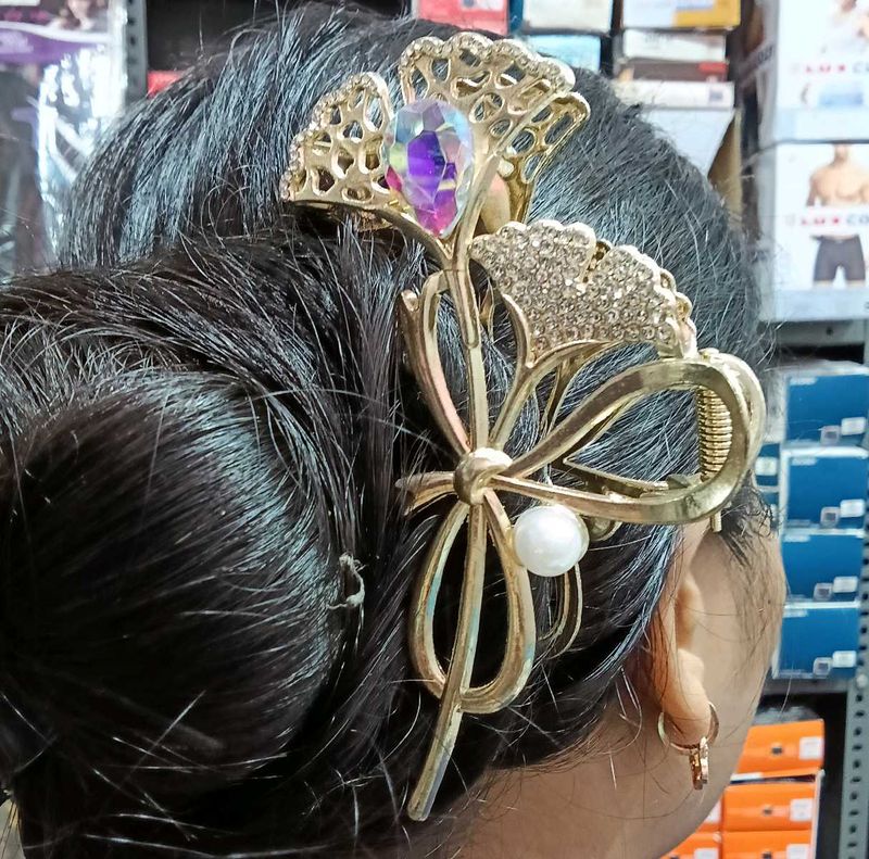 🦋 Butterfly Stone Hair Claw Clip