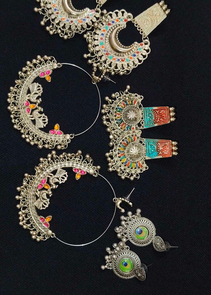 earrings set of 4 ❤️💜 colourful