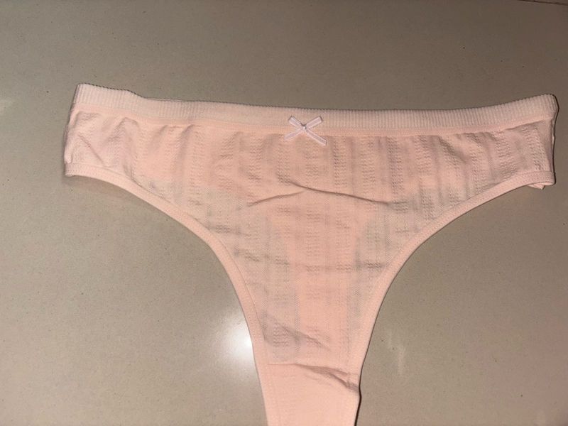 Peach Thong with Bow