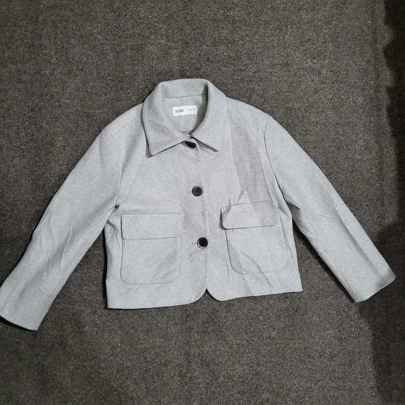 Grey Cropped Jacket
