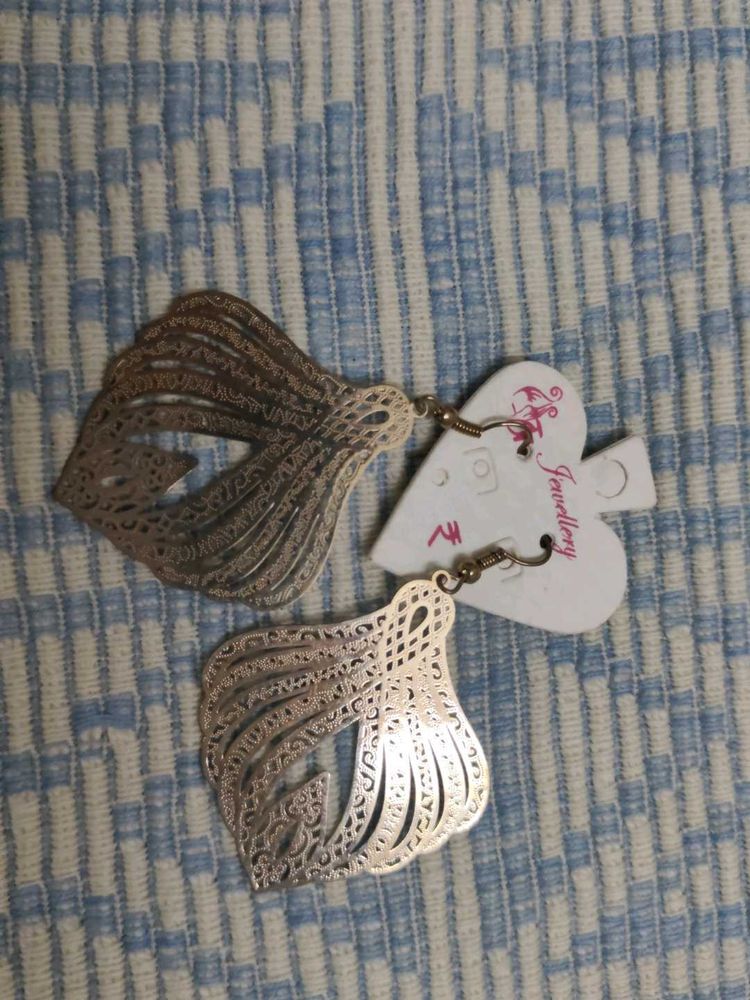 Silver Filigree Drop Earrings