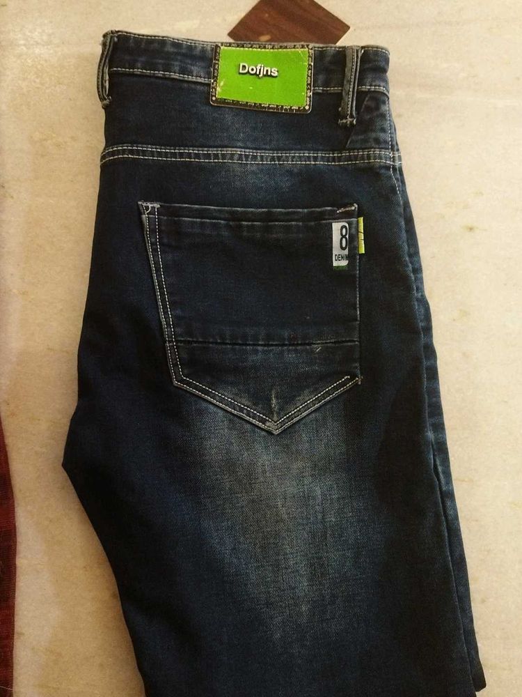 Stylish Dark Wash Denim Jeans