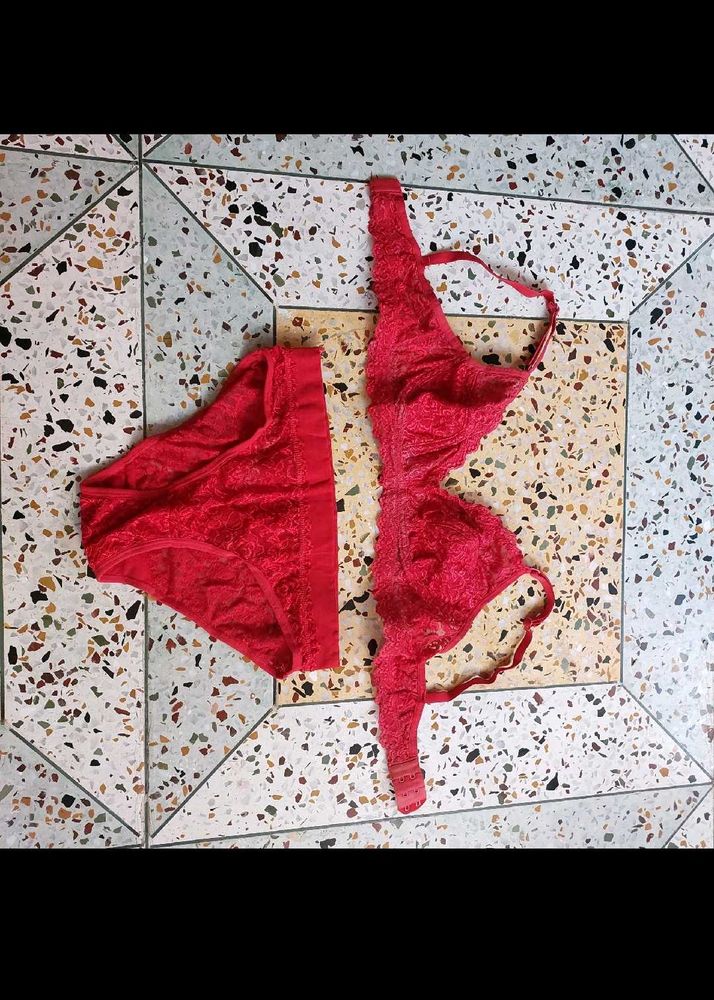 Red Lace Lingerie Set