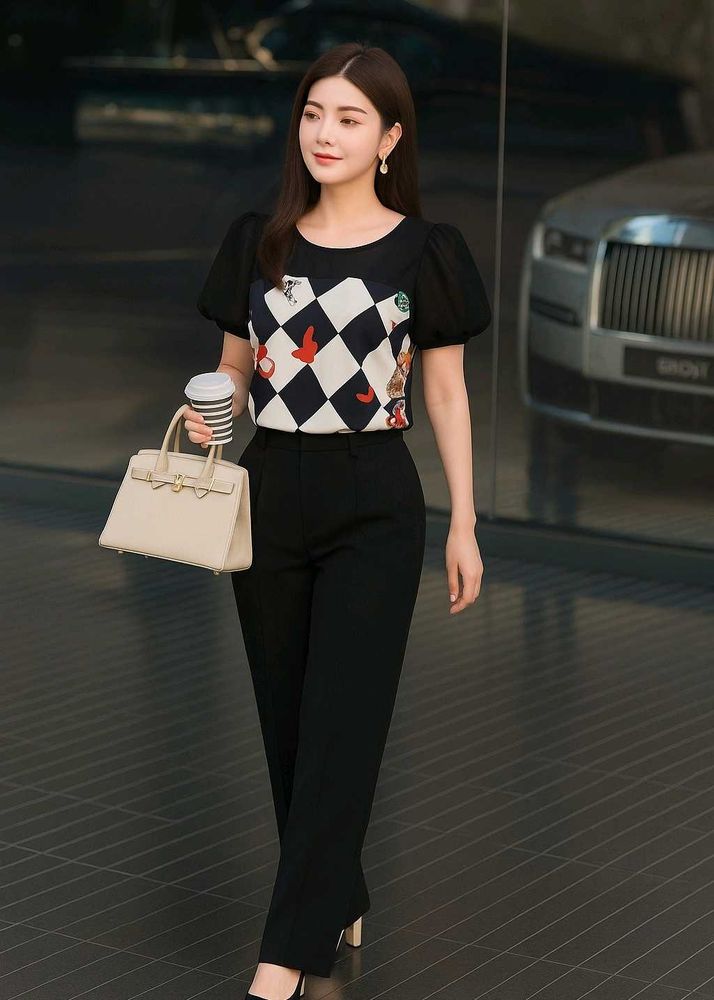 Funky Checkered Top