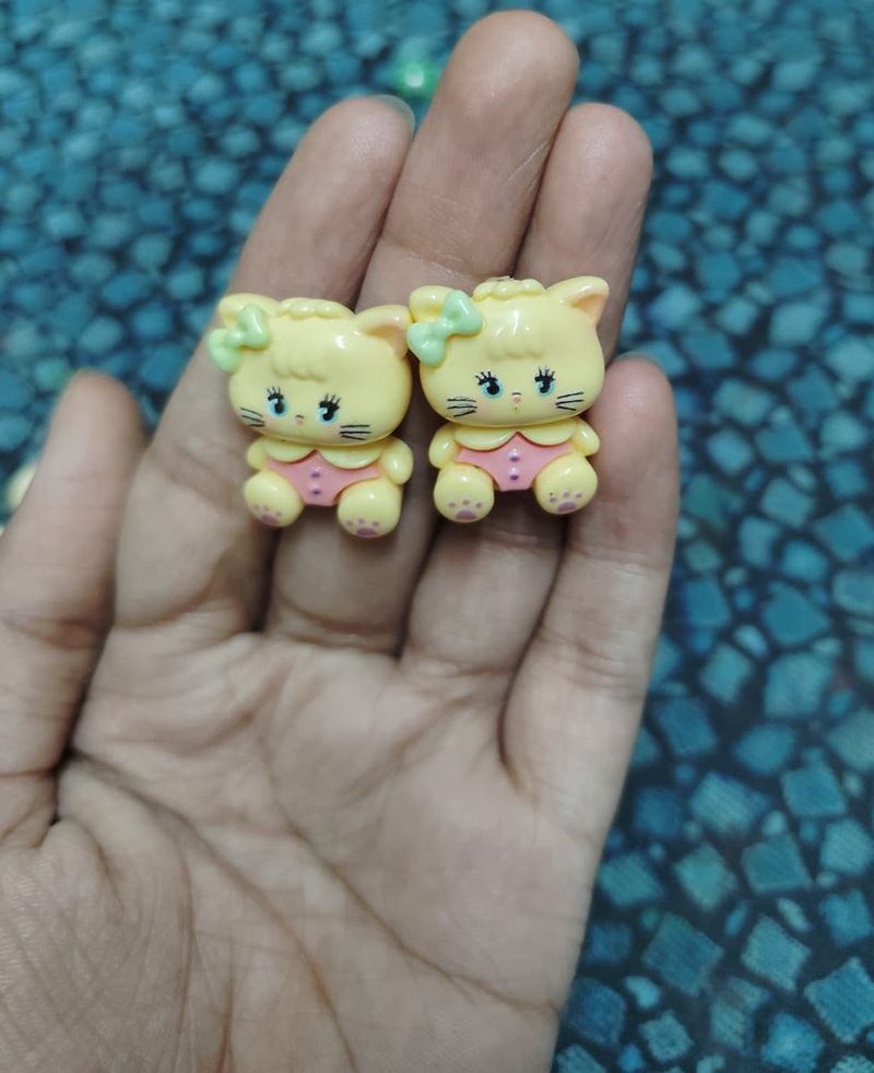 Cute Kitty Stud Earnings, neck peace, Ring